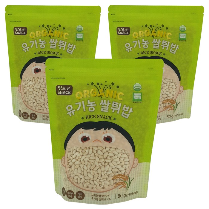 청오 유기농 쌀튀밥 쌀과자, 3개 대표 이미지 - 쌀과자 추천