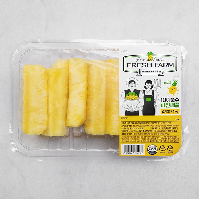 프레쉬팜 골드 파인애플 스틱, 1kg, 1개 대표 이미지 - 캠핑 음식 추천