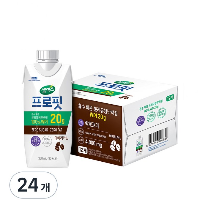 셀렉스 프로핏 웨이프로틴 아메리카노, 330ml, 24개 대표 이미지 - 셀렉스 프로틴 추천