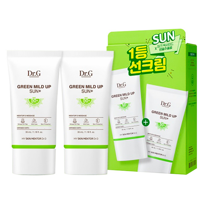 닥터지 그린 마일드 업 선 플러스 SPF50+ PA++++ 35ml x 2p, 1세트 대표 이미지 - 군대 화장품 추천