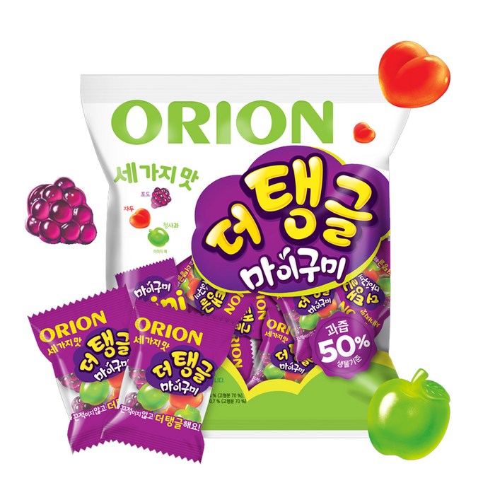 오리온 세 가지 맛 더 탱글 마이구미 츄잉젤리, 686g, 1개 대표 이미지 - 젤리 추천