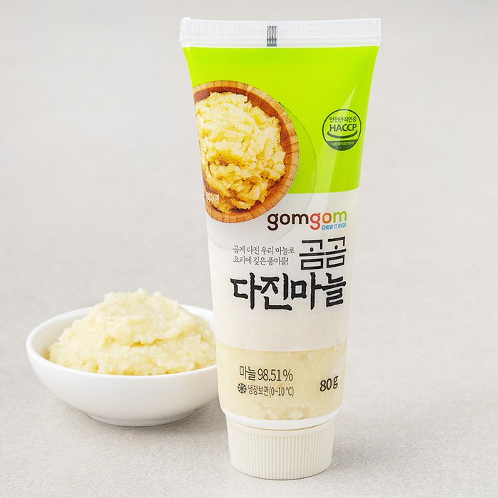 곰곰 국산 다진마늘 튜브타입, 80g, 1개 대표 이미지 - 다진 채소 추천