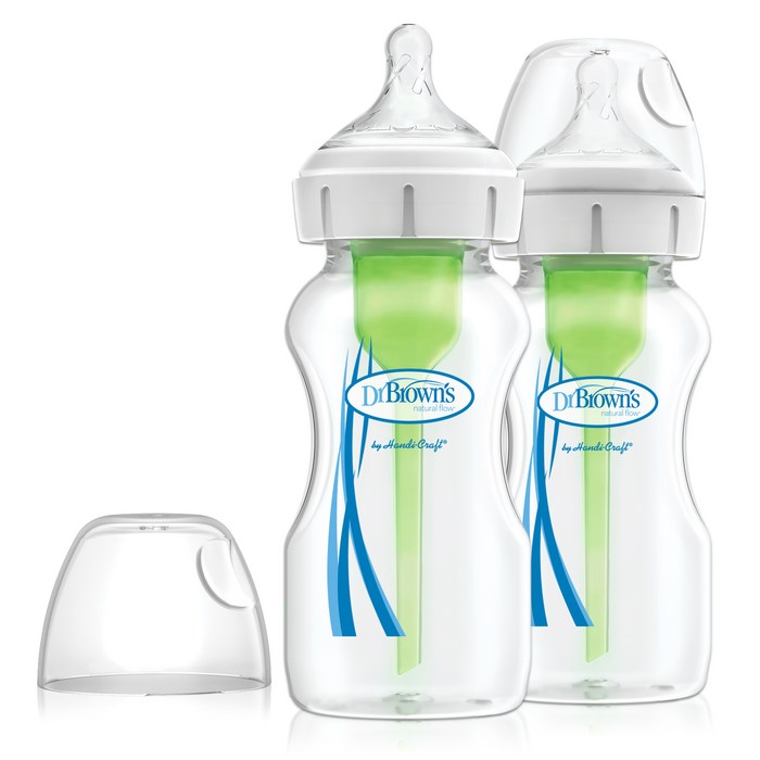 닥터브라운 와이드넥 옵션스 플러스 PP젖병 본품 270ml 2p, 화이트, 270ml, 2개