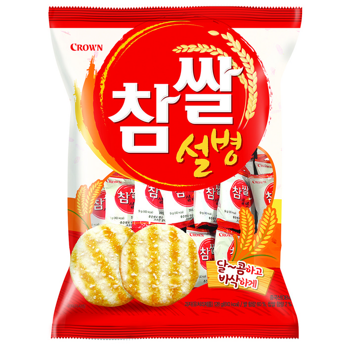 크라운 참쌀설병, 128g, 1개 대표 이미지 - 사무실 과자 추천