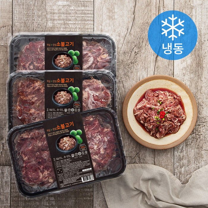 꿀맛나는세상 매실in양념 소불고기 (냉동), 300g, 3팩 대표 이미지 - 소불고기 추천