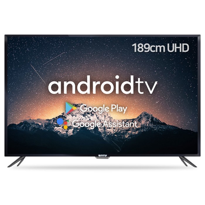 이엔티비 안드로이드 4K UHD 구글 스마트TV, 189cm(75인치), C750SMMT, 스탠드형, 방문설치 대표 이미지 - 중고 TV 추천