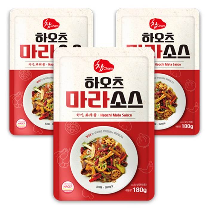 참소스 하오츠 마라소스, 180g, 3개입 대표 이미지 - 마라탕 소스 추천