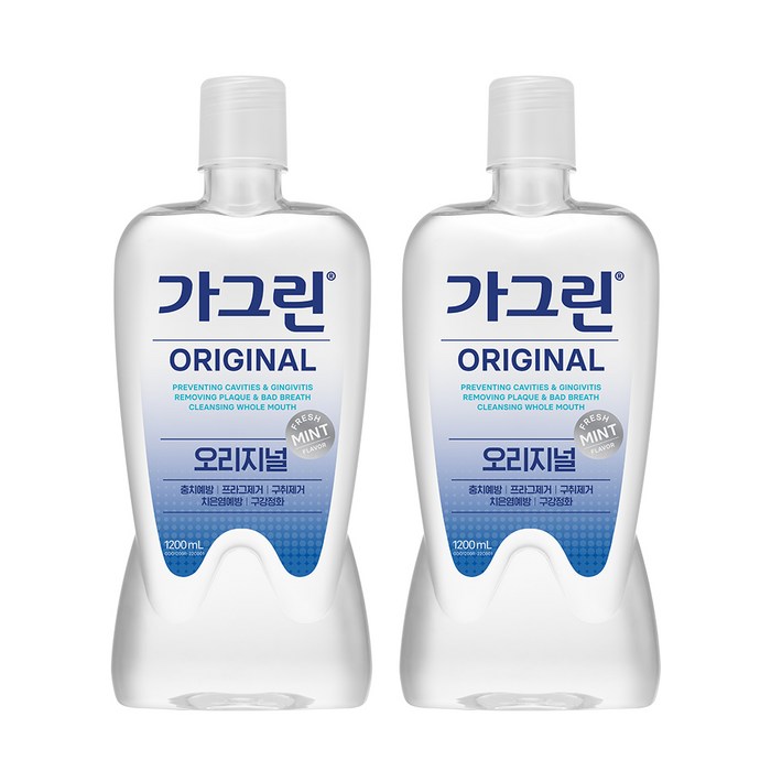 가그린 오리지널 구강청결제, 2개, 1200ml 대표 이미지 - 아가리 똥내 추천