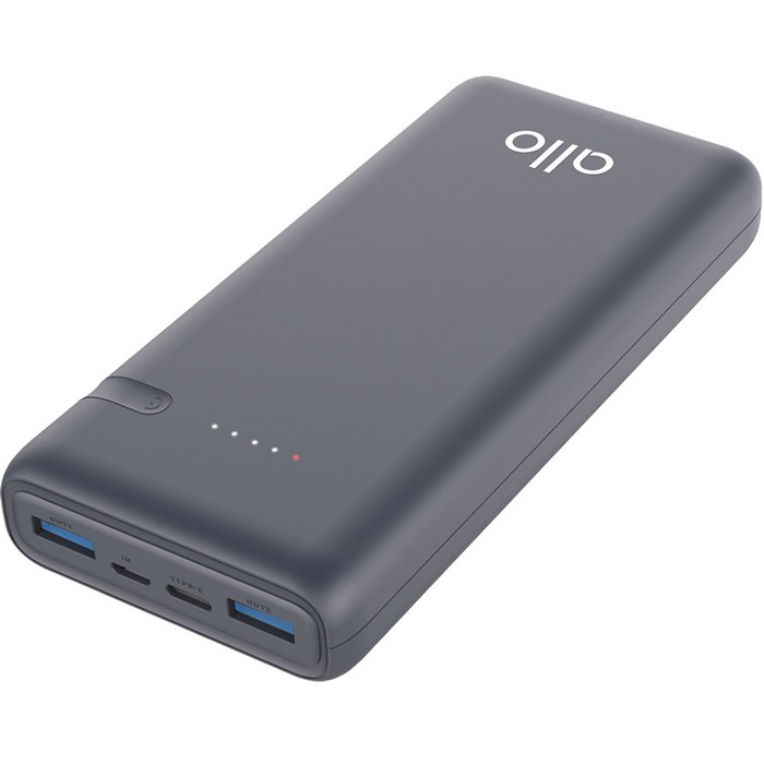 알로코리아 USB PD 퀵차지3.0 고속 충전 보조배터리 20000mAh, 2002PD, 그레이 대표 이미지 - 보조배터리 5000 추천