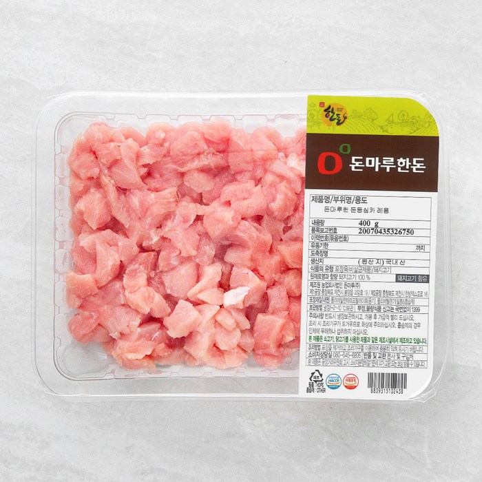 돈마루 한돈 등심 카레용 (냉장), 400g, 1개 대표 이미지 - 카레 추천