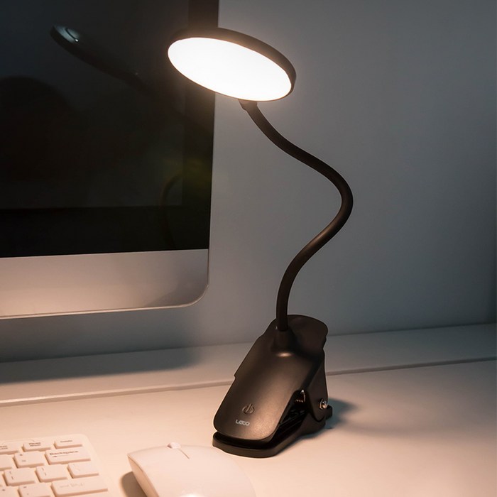 레토 클립형 무선 LED 책상 스탠드 LLS-C10, 블랙 대표 이미지 - 공부 스탠드 추천