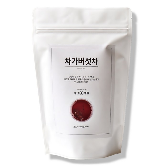 청년농원 저온가공 차가버섯차 삼각티백 입, 1g, 50개 대표 이미지 - 차가버섯 추천