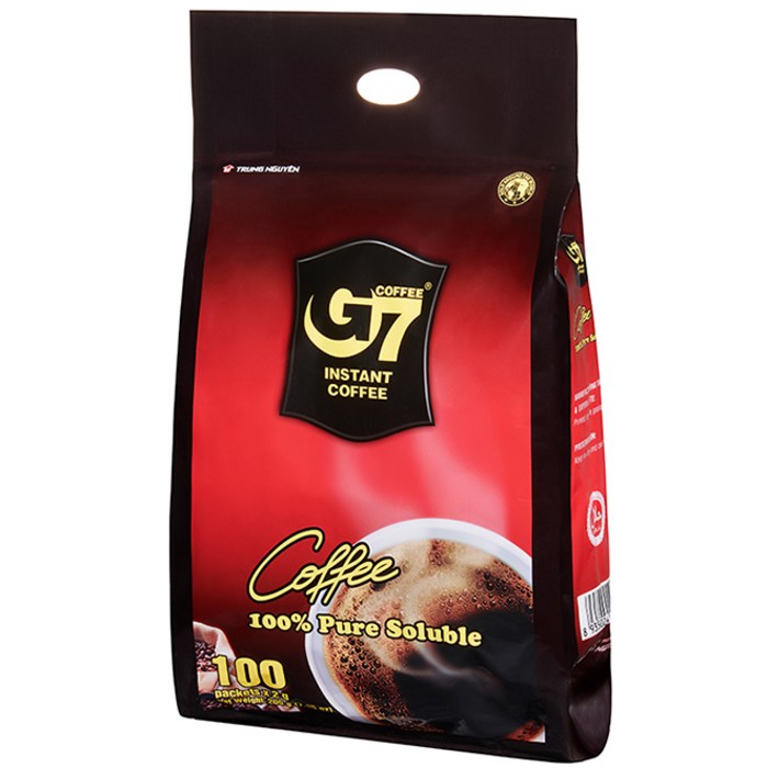 G7 블랙 퓨어블랙 인스턴트커피, 100개입, 1개 대표 이미지 - 베트남 커피 추천