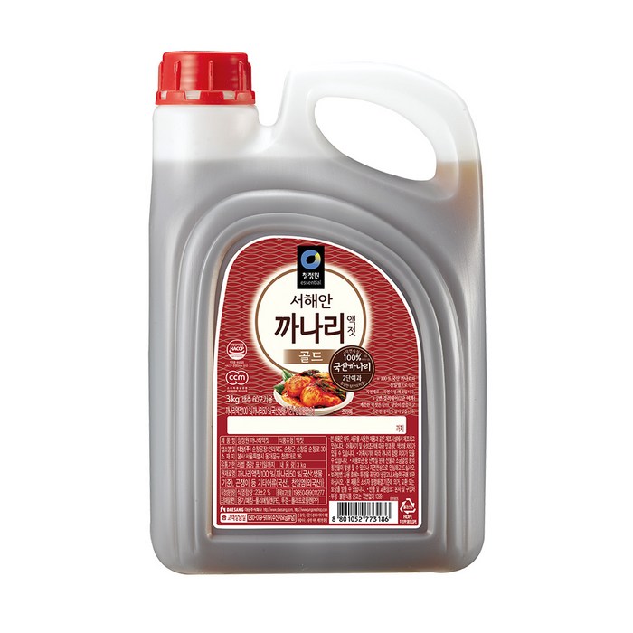 청정원 까나리 액젓, 3kg, 1개 대표 이미지 - 까나리액젓 추천