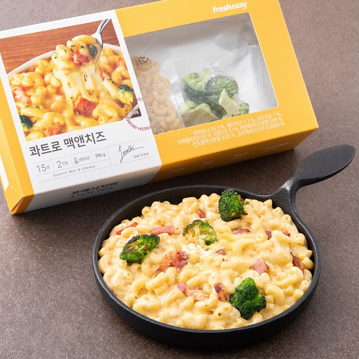 프레시지 콰트로 맥앤치즈, 396g, 1개 대표 이미지 - 프레시지 밀키트 추천