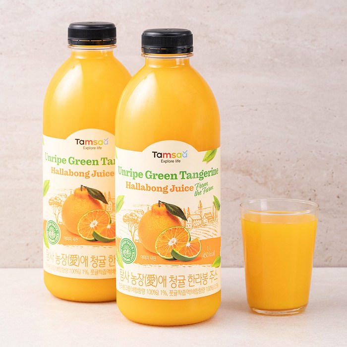 탐사 청귤 한라봉 주스, 1000ml, 2개 대표 이미지 - 감귤주스 추천