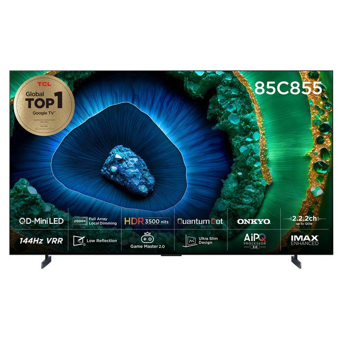 TCL 4K UHD QLED QD-MiniLED 안드로이드12 TV, 215cm(85인치), 85C855, 벽걸이형, 방문설치 대표 이미지 - TCL 모니터 추천