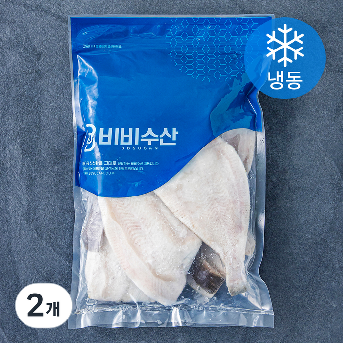 비비수산 깔끔하게 손질된 가자미 (냉동), 2개, 1kg 대표 이미지 - 순살 가자미 추천