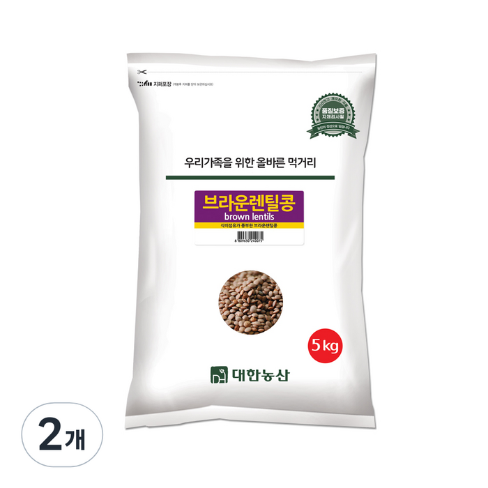 대한농산 렌틸콩, 5kg, 2개 대표 이미지 - 렌틸콩 추천
