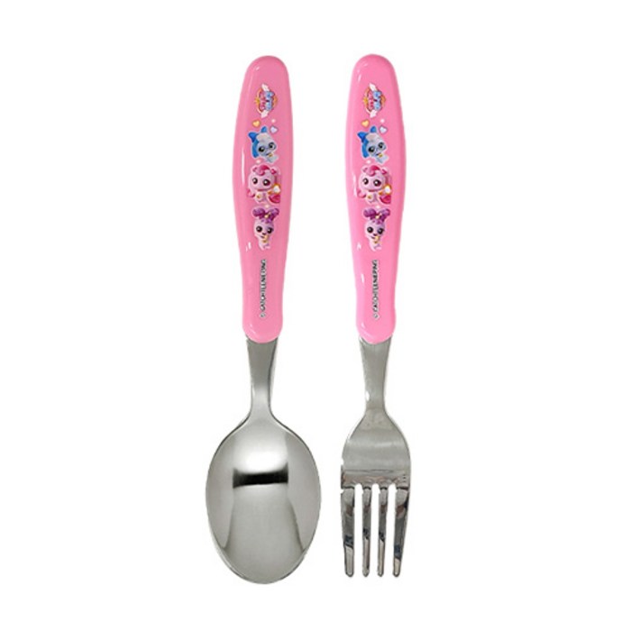 르번 캐치티니핑 베이직 스푼 + 포크 세트, 혼합색상 대표 이미지 - 유치원 수저세트 추천