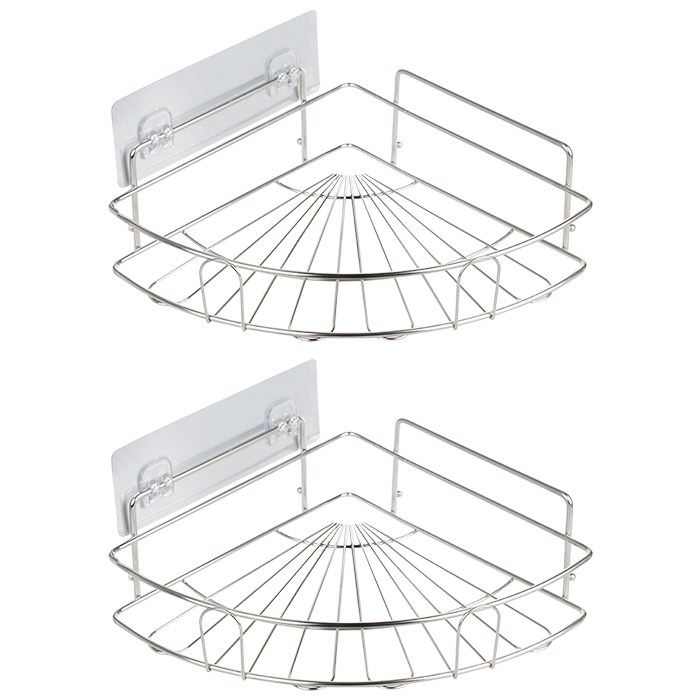 생활공식 2단 코너형 스테인레스 욕실선반, 2개 대표 이미지 - 욕실선반 추천