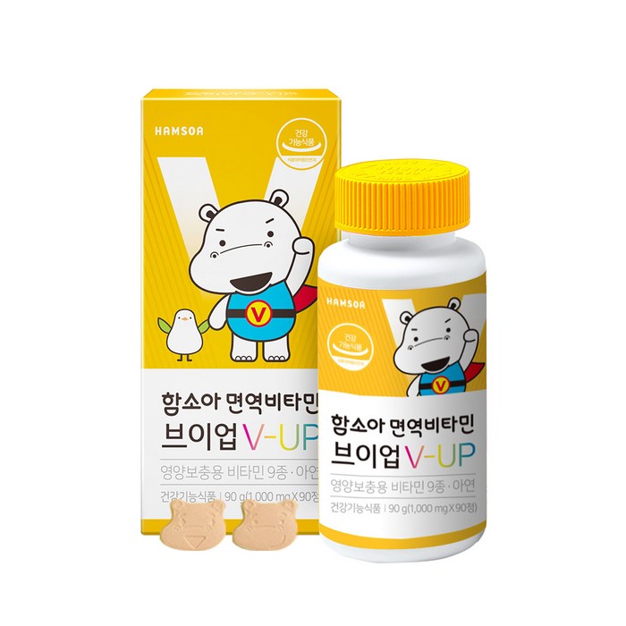 함소아 면역 비타민 브이업 1000mg, 1개, 90정 대표 이미지 - 함소아 비타민 추천