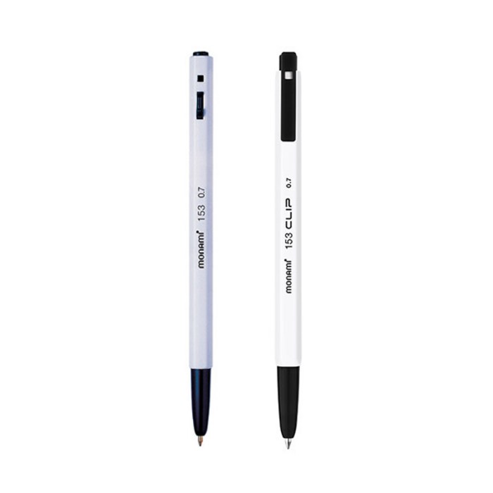 모나미 153 볼펜 0.7mm 20p + 153 CLIP 펜 0.7mm 10p, 흑색, 1세트 대표 이미지 - 모나미 추천