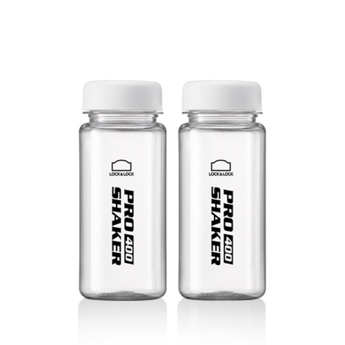 프로쉐이커 트라이탄 보틀 2p, 클리어화이트, 400ml 대표 이미지 - 쉐이커 보틀 추천