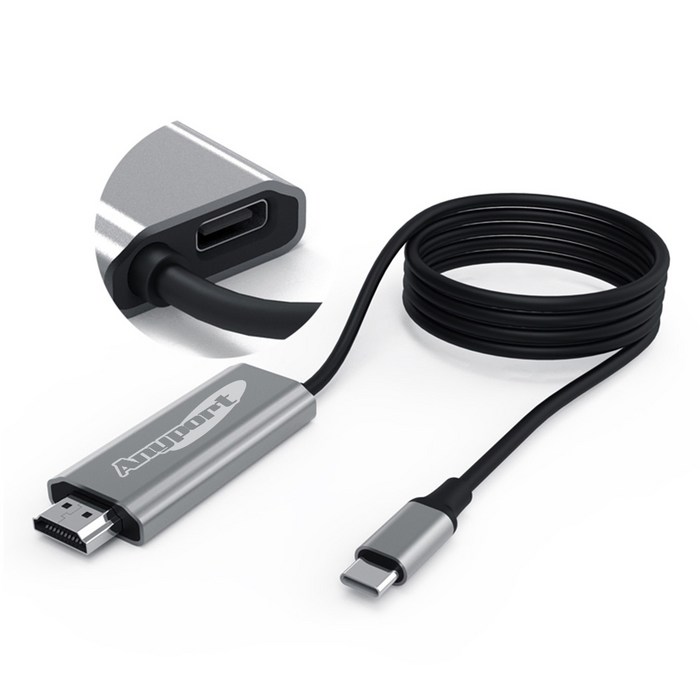 애니포트 C타입-HDMI PD MHL케이블 AP-MW4KPD, 2m, 혼합색상 대표 이미지 - 미러링 케이블 추천