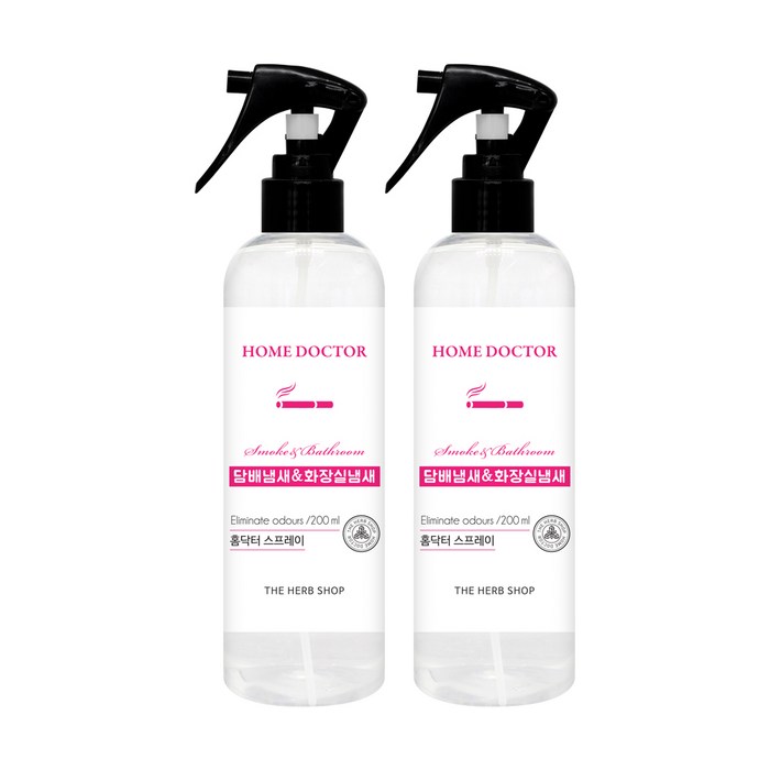 홈닥터 담배냄새&화장실냄새 룸 스프레이 실내 탈취제 본품, 2개, 200ml 대표 이미지 - 화장실 방향제 추천
