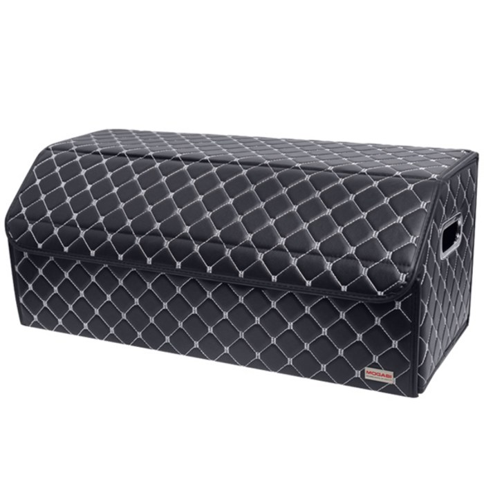 모가비 가죽 트렁크정리함 고급형 v1 MOG111, 블랙  화이트