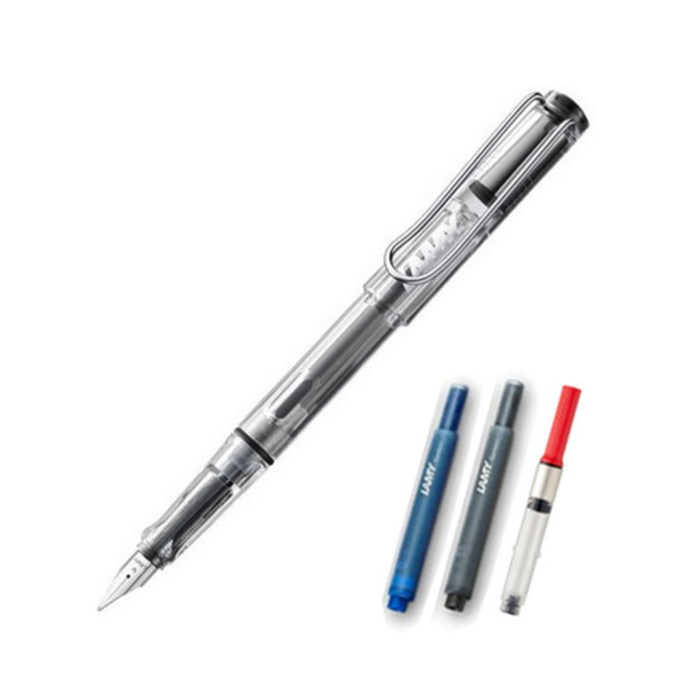 LAMY 비스타 만년필 컨버터 세트, EF, 만년필(투명), 케이스(랜덤발송) 대표 이미지 - 라미 만년필 추천