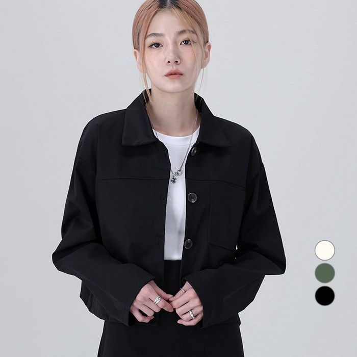 어썸어라운드 여성용 원포켓 세미 크롭 자켓 대표 이미지 - 여자 봄 자켓 추천