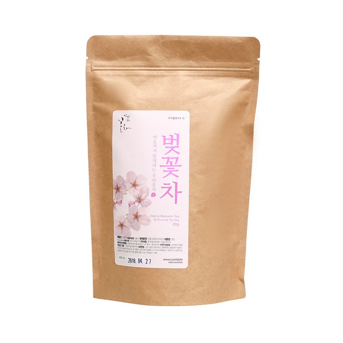 우리꽃연구소 벚꽃차 삼각티백, 0.5g, 40개 대표 이미지 - 벚꽃 구경 추천