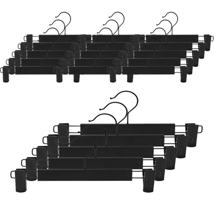 브로픽 논슬립 집게형 바지걸이, 20개, 블랙 대표 이미지 - 바지걸이 추천