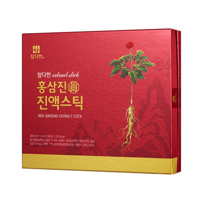 참다한 홍삼진 진액스틱 30p, 360ml, 1개 대표 이미지 - HK이노엔 추천