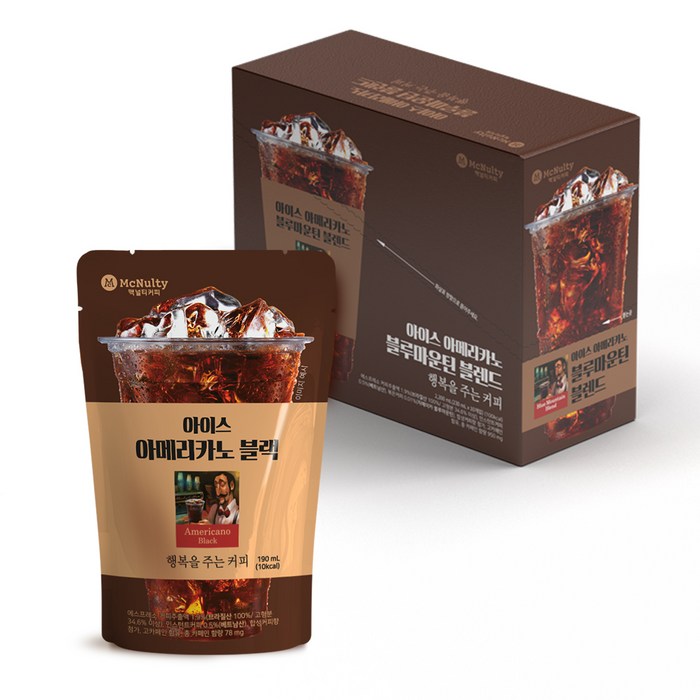 맥널티 아이스 아메리카노 블랙, 10개, 190ml 대표 이미지 - 아이스 아메리카노 추천
