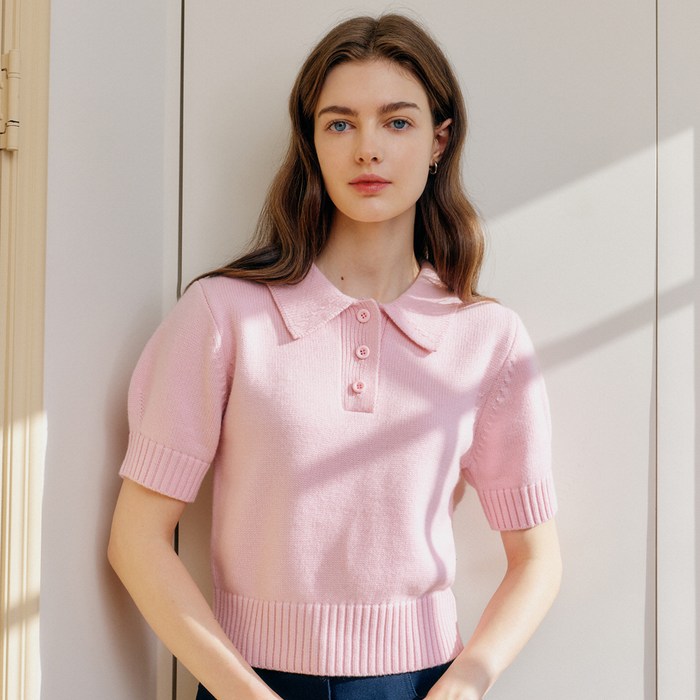 룩캐스트 여성용 ERIN COLLAR KNIT TOP 대표 이미지 - 여자 봄옷 추천
