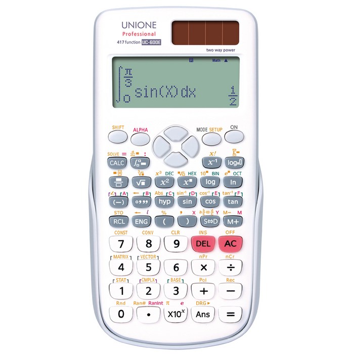 유니원 공학용계산기 화이트, UC-600E, 1개 대표 이미지 - 공학용 계산기 추천