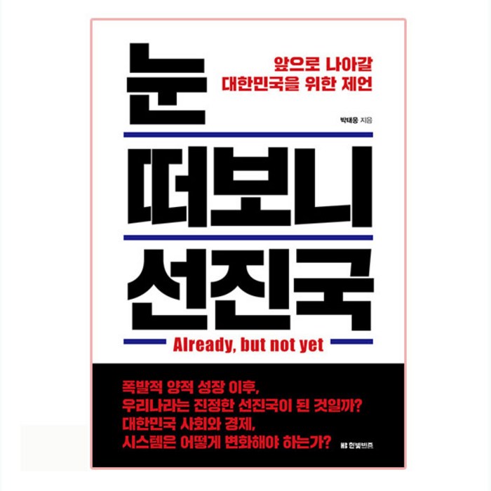 눈 떠보니 선진국:앞으로 나아갈 대한민국을 위한 제언, 한빛비즈, 박태웅 대표 이미지 - 정치 책 추천