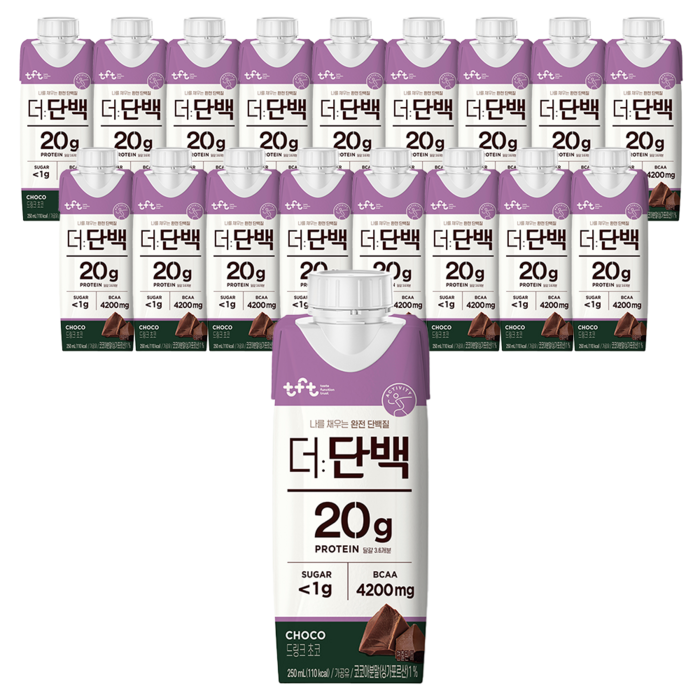 tft 더단백 드링크 초코, 250ml, 18개 대표 이미지 - 초코우유 추천