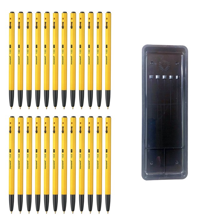 모나미 BP153 볼펜 1.0mm 24p + 매표 펜접시 C형, 블랙, 25개 대표 이미지 - 모나미 추천