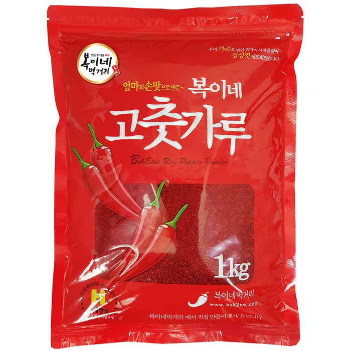 복이네먹거리 중국산 고추가루 보통맛 김치용, 1kg, 1개 대표 이미지 - 고추가루 추천