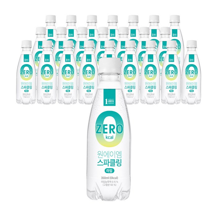 원에이엠 스파클링 라임 탄산수, 350ml, 24개 대표 이미지 - 스파클링 음료수 추천
