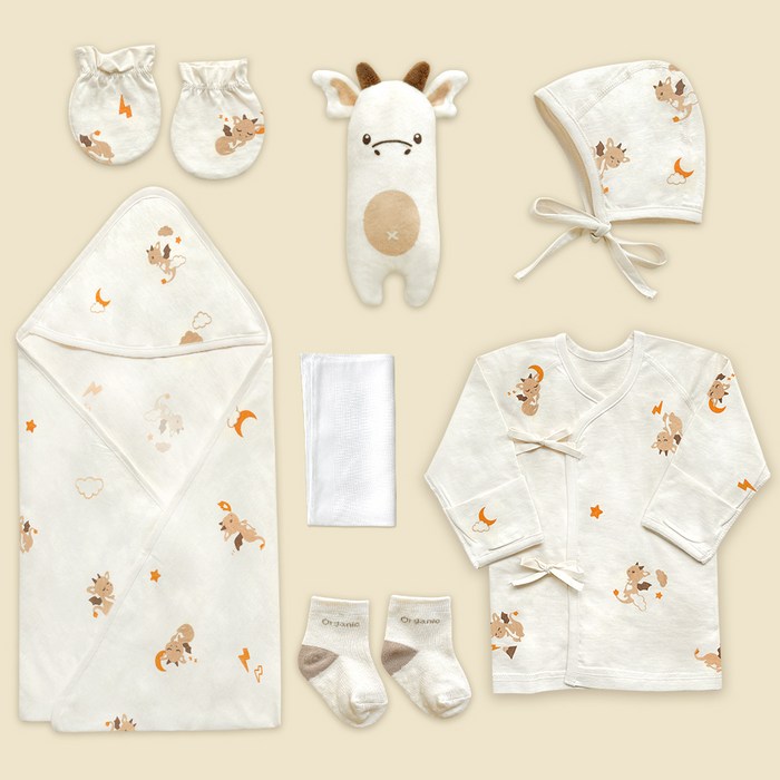 ikii 오가닉 신생아 7종 배냇저고리 출산 세트