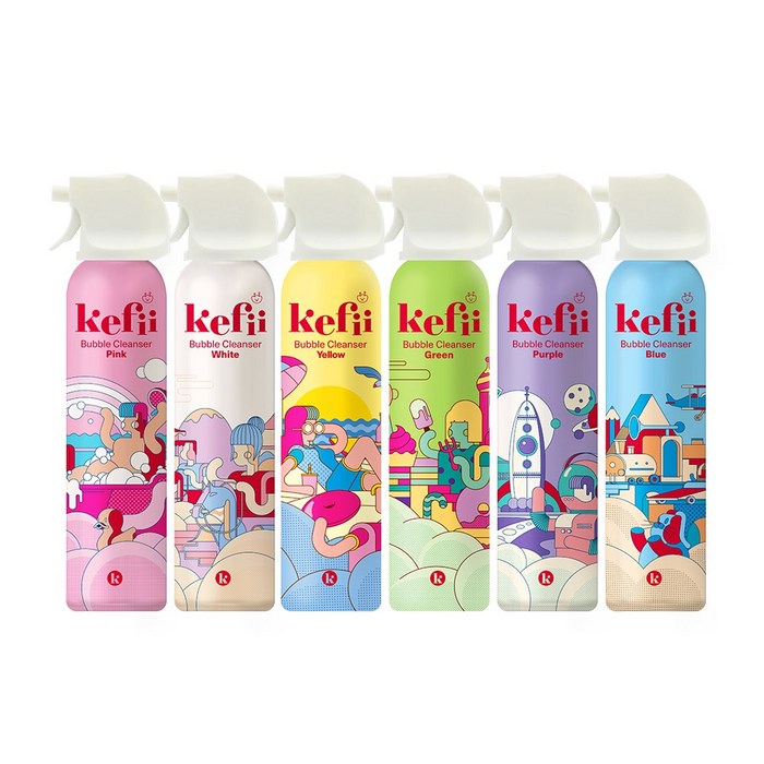 케피 유아 버블클렌저 6종 세트, 6개, 200ml
