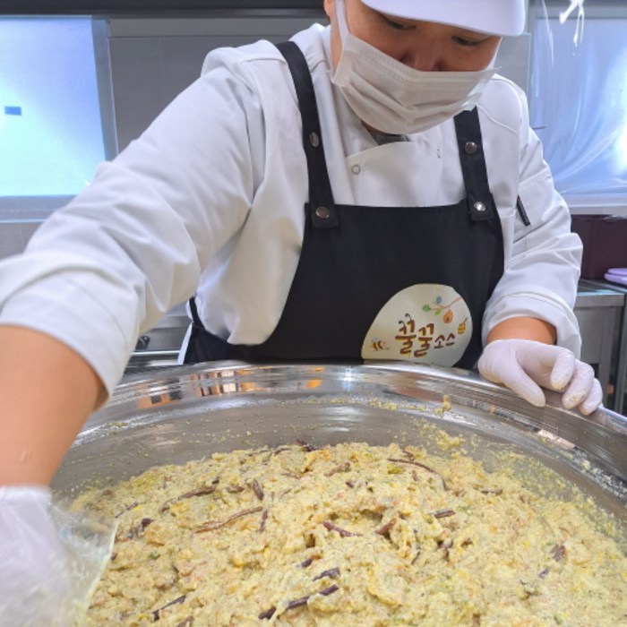 꿀꿀소스 녹두전500g 녹두빈대떡 100%수제반죽 국산묵은지사용, 500g, 1개 대표 이미지 - 녹두전 추천
