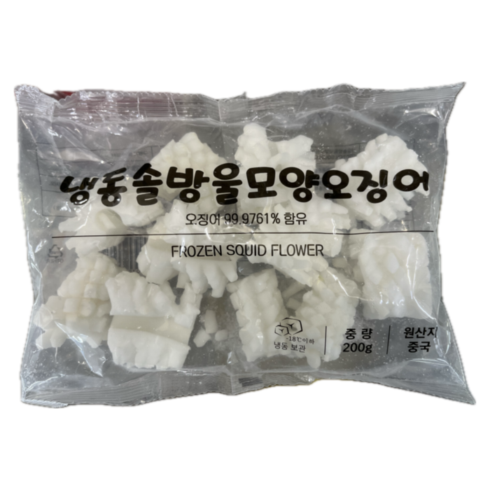 냉동 솔방울 모양 오징어 200g [에쓰제이씨푸드] 칼집 손질 짬뽕 중식 볶음 대용량 업소용 식당용 가정용, 5개 대표 이미지 - 솔방울 오징어 추천