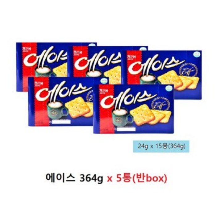 해태제과 에이스, 364g, 5개 대표 이미지 - 비스킷 추천