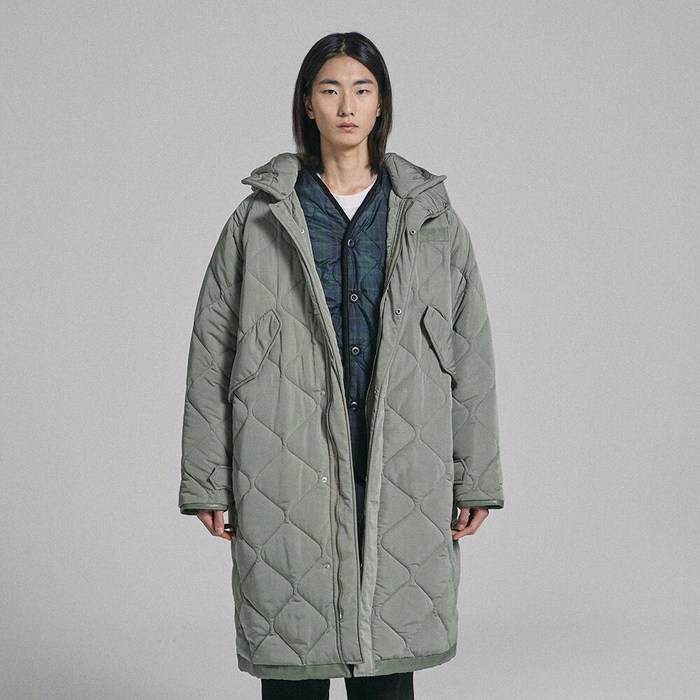 QUILTING PARKA khaki 대표 이미지 - 누빔 패딩 추천